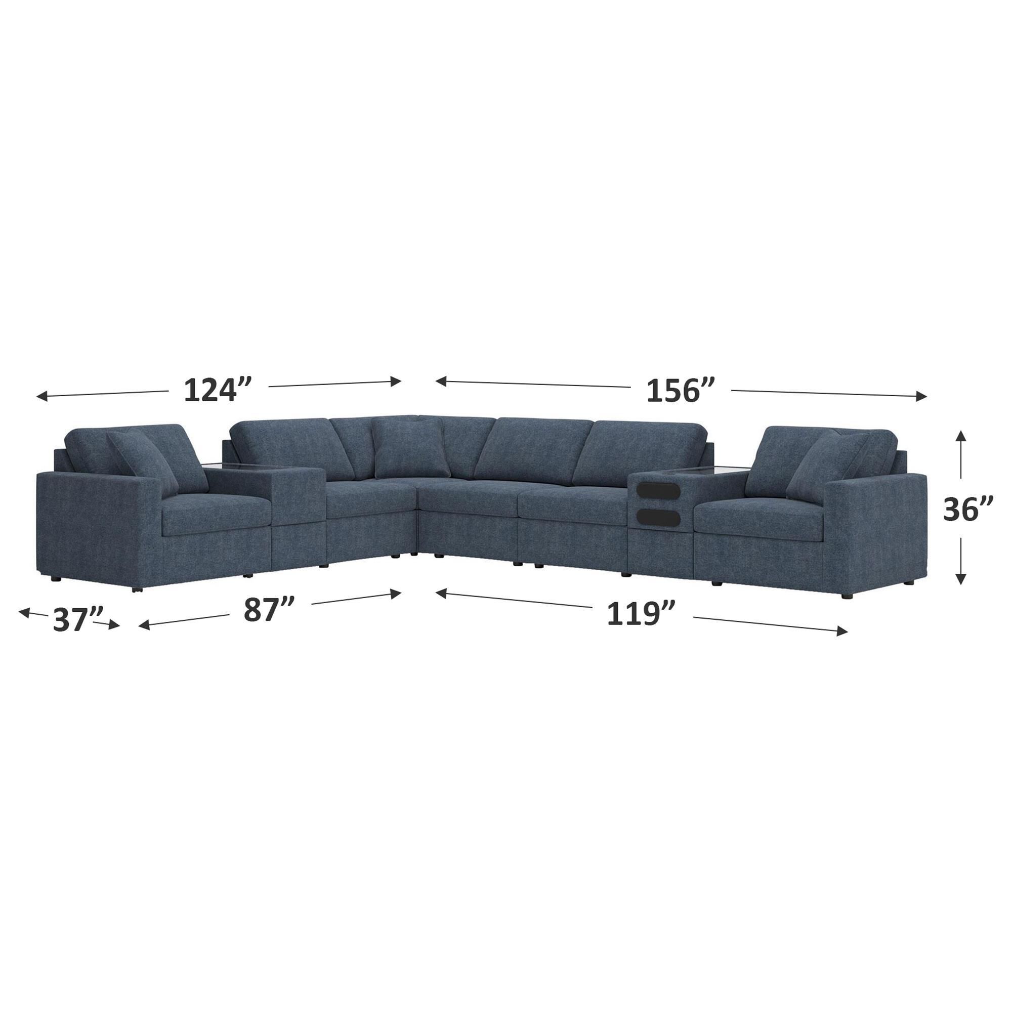 Ashley Modmax 8-Piece Reversible L-Shaped Sectional with Storage
