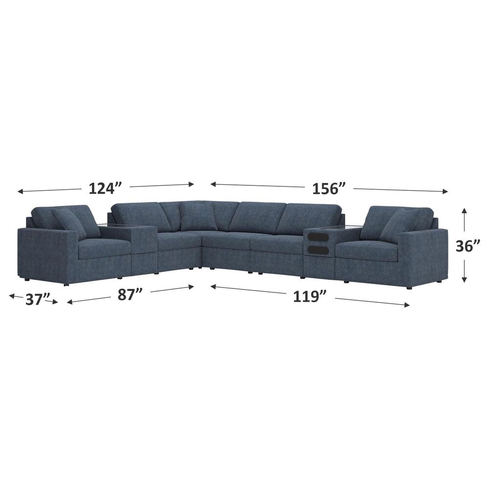 Ashley Modmax 8-Piece Reversible L-Shaped Sectional with Storage and Audio Consoles in Ink, , large