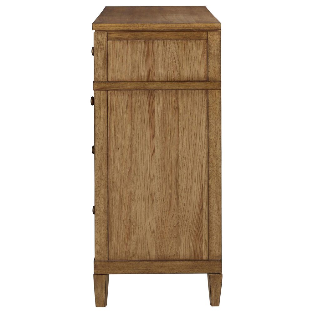 Ashley Sharlance 4-Piece King Panel Bedroom Set in Light Brown, , large