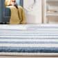 Safavieh Carousel CRK126A 5"3" Square Ivory and Blue Kids  Area Rug, , large