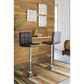 Ashley Adjustable Height Swivel Bar Stool with Black Cushion in Chrome, , large