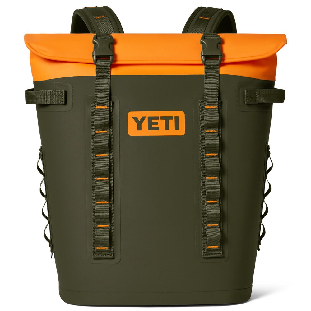 YETI Hopper M20 Backpack Soft Cooler in Olive and King Crab Orange, , large