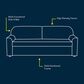Lifestyle Solutions Willow Stationary Convertible Sofa in Light Gray, , large