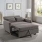 HOMLUX 54" Manual Corduroy Convertible Sleeper Loveseat in Brown, , large
