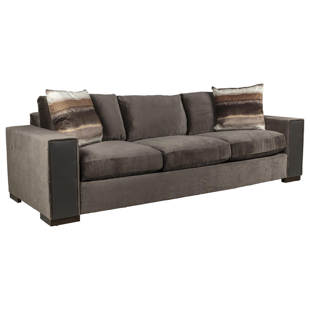 Massoud Manufacturing Modern Stationary Sofa in Drew Espresso, , large