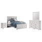 Ashley Makidern 4 Piece Full Storage Bedroom Set with Two Drawers in Whitewash, , large