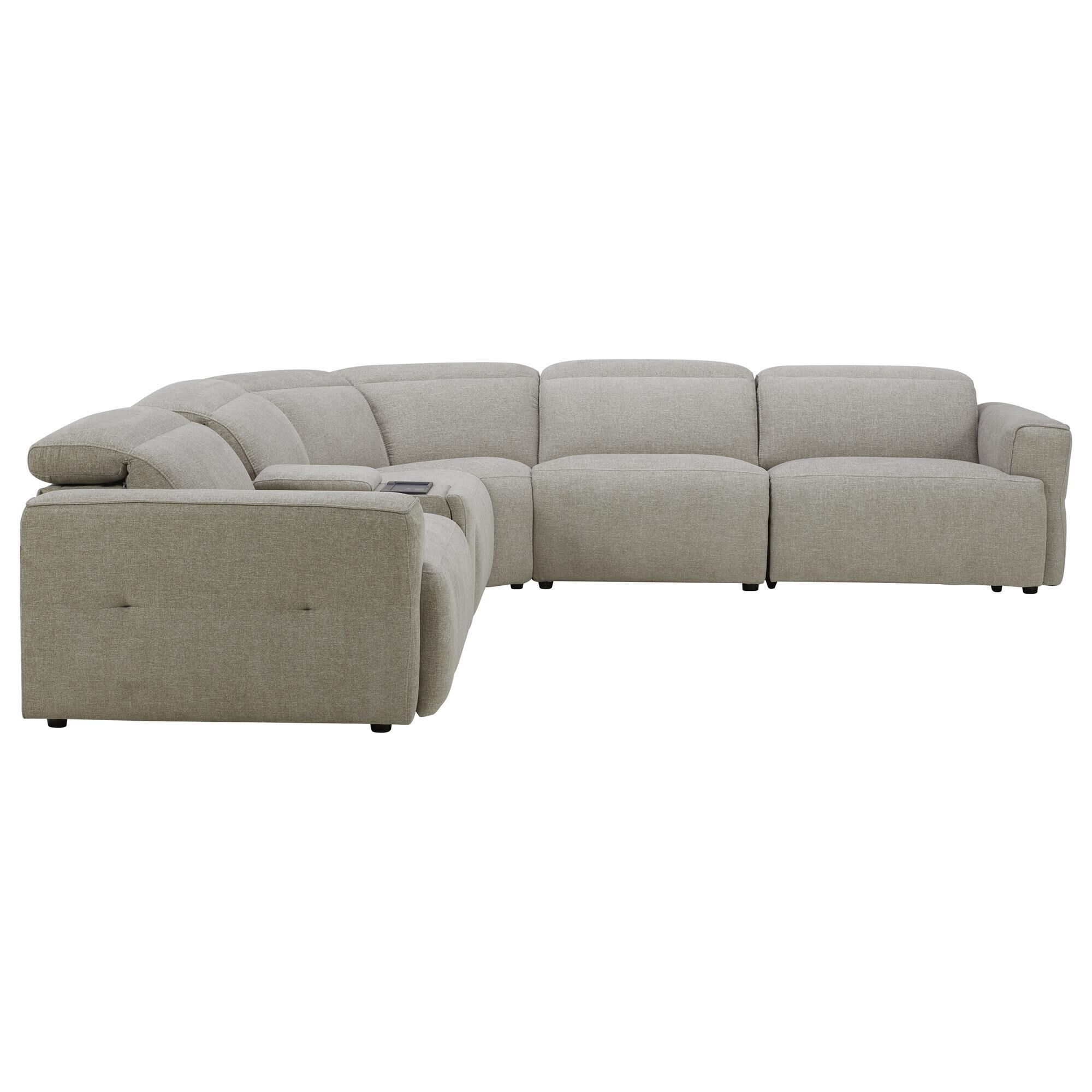 Interlochen 6-Piece Power Reclining Sectional in Brent Sand
