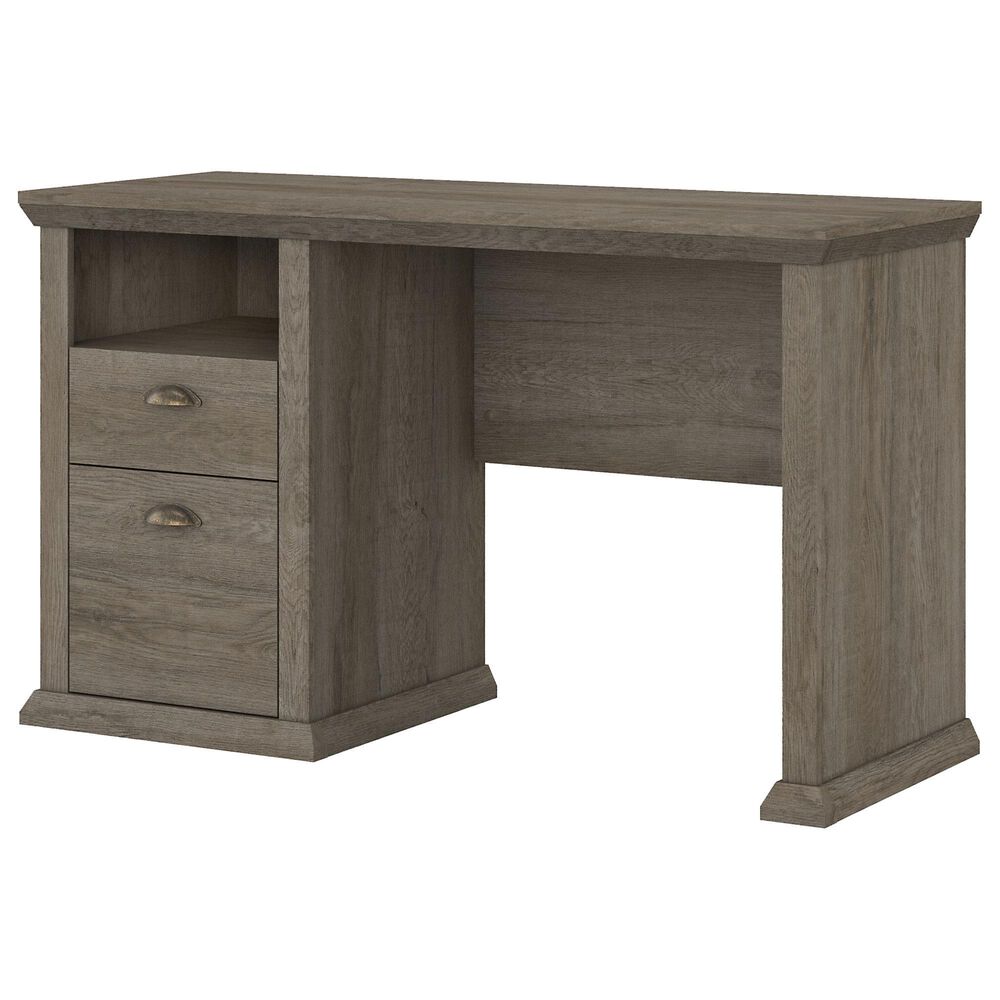 Bush Yorktown 3 Piece Office Desk Set in Restored Gray Nebraska