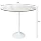 Leisuremod Verve 36" Round Bar Height Dining Table with Sintered Stone Top in White - Table Only, , large
