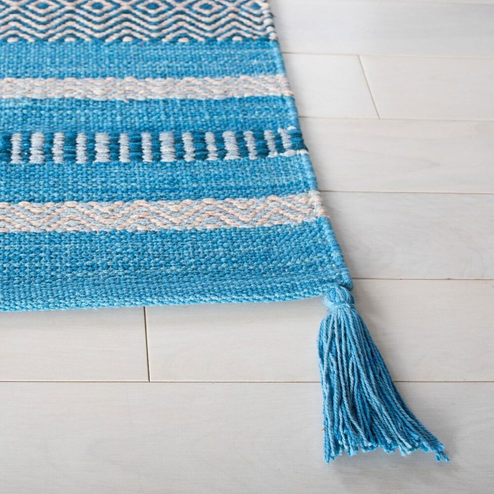 Safavieh Montauk MTK215M 2&#39;6&quot; x 8&#39; Blue and Grey Runner, , large