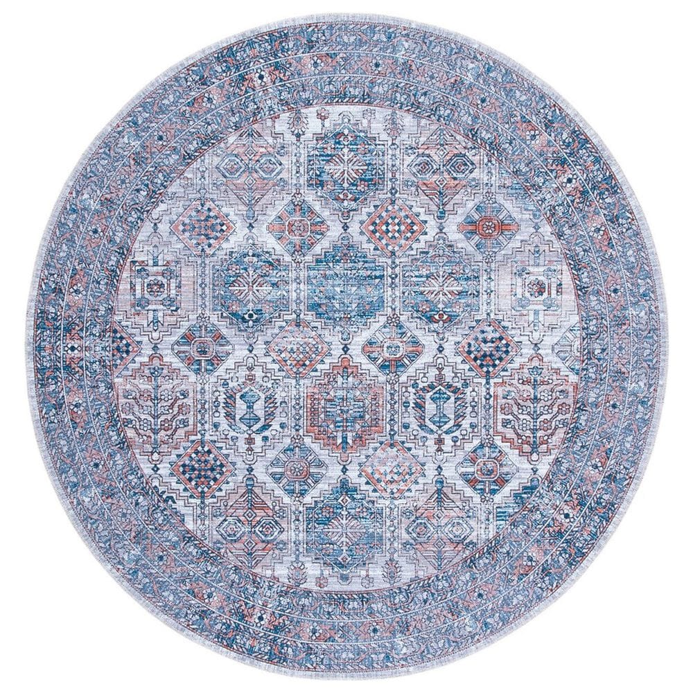 Safavieh Serapi 6"7" Round Ivory and Rust Area Rug, , large