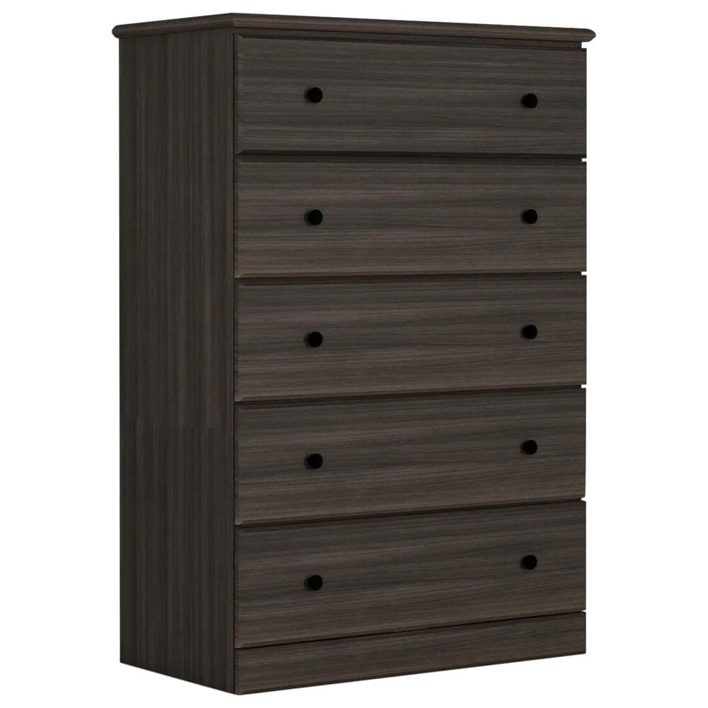 Lemoore Big Chester 5-Drawer Chest in Grey Walnut, , large