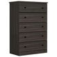Lemoore Big Chester 5-Drawer Chest in Grey Walnut, , large