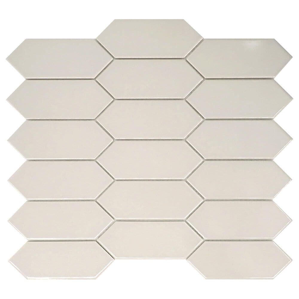 Emser Catch Fawn 2" x 5" Picket on 11" x 13" Ceramic Mosaic Sheet, , large