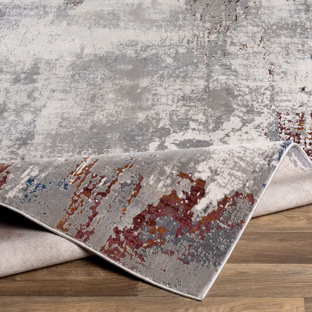Surya Aisha 5&#39;3&quot; x 7&#39;3&quot; Charcoal, Light Gray, Lavender, Mustard, Gray, Off-White and Rust Area Rug, , large