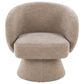 LumiSource Fran Swivel Accent Chair in Light Brown, , large