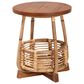 Baxton Studio Derenik Round End Table in Natural and Light Brown, , large