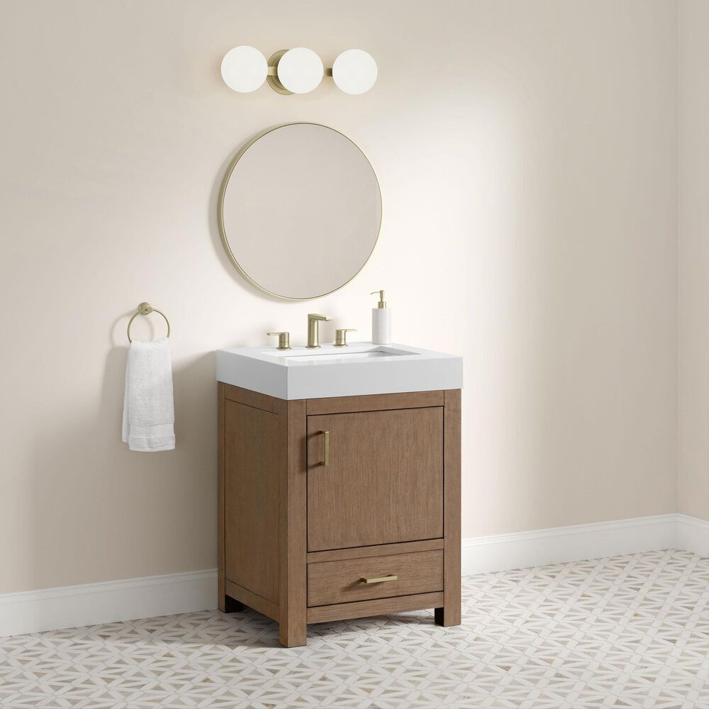 37B Alanya 24" Single Bathroom Vanity in Walnut Drift with White Composite Stone Top, , large