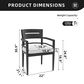 Hearth and Haven Patio Dining Chair with Cast Silver Cushion in Ember Black (Set of 4), , large