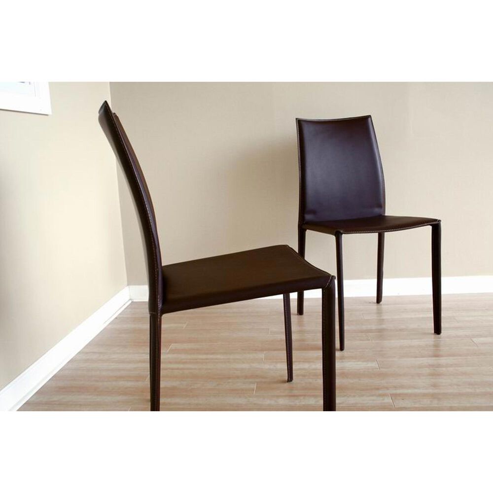 Baxton Studio Rockford Side Chair in Brown (Set of 2), , large