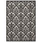Nourison Damask DAS02 8" x 10" Black and White Area Rug, , large