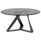 Furniture of America Homer 2-Piece Coffee Table Set in Texture Black and Gray, , large