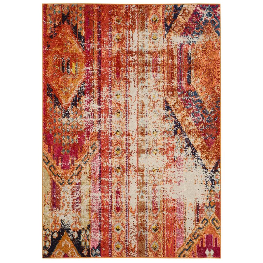 Safavieh Monaco MNC222H-5 5&#39;1&quot; x 7&#39;7&quot; Orange/Multi Area Rug, , large