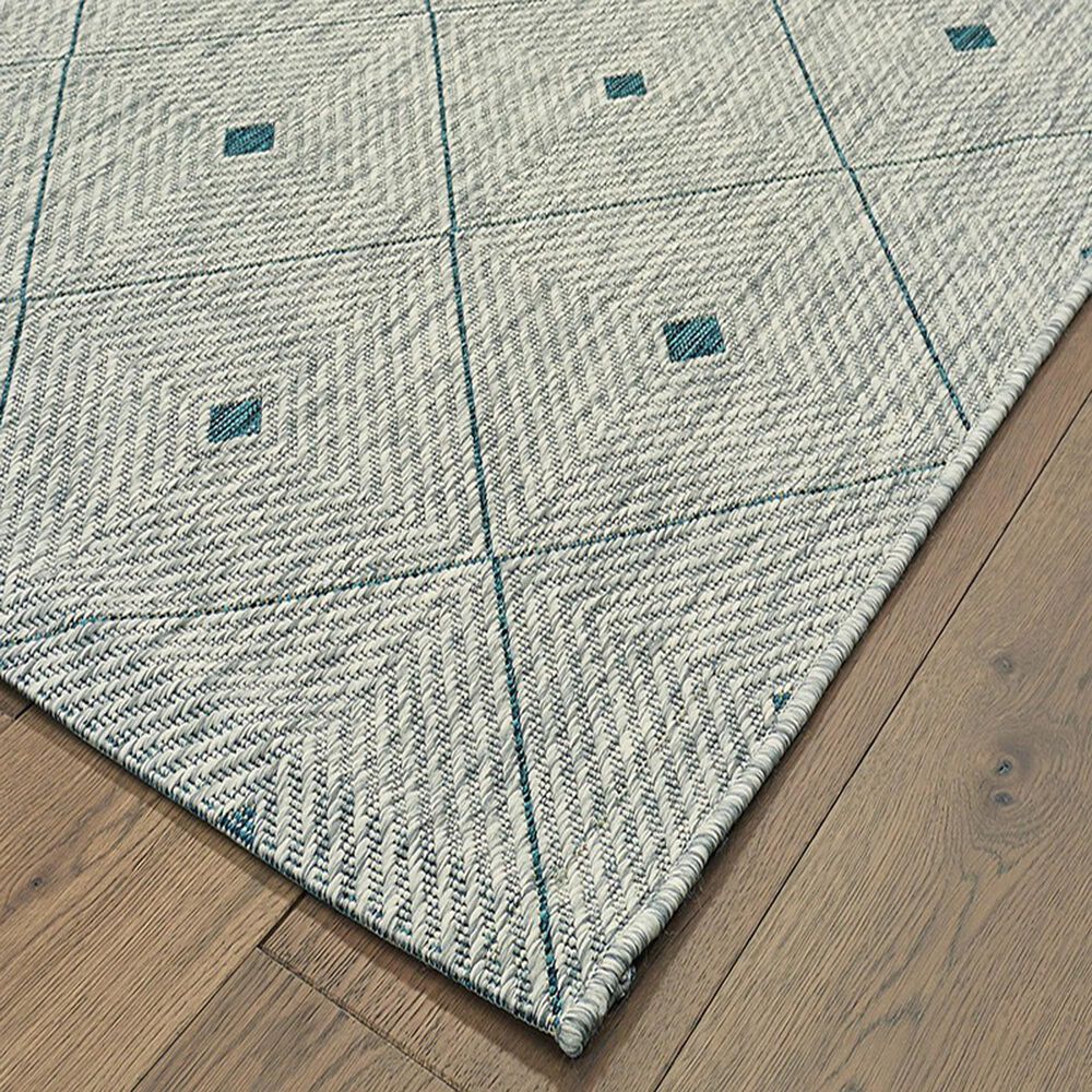 L&amp;R Resources Sun Shower 8&#39; x 10&#39; Blue and Gray Indoor/Outdoor Area Rug, , large