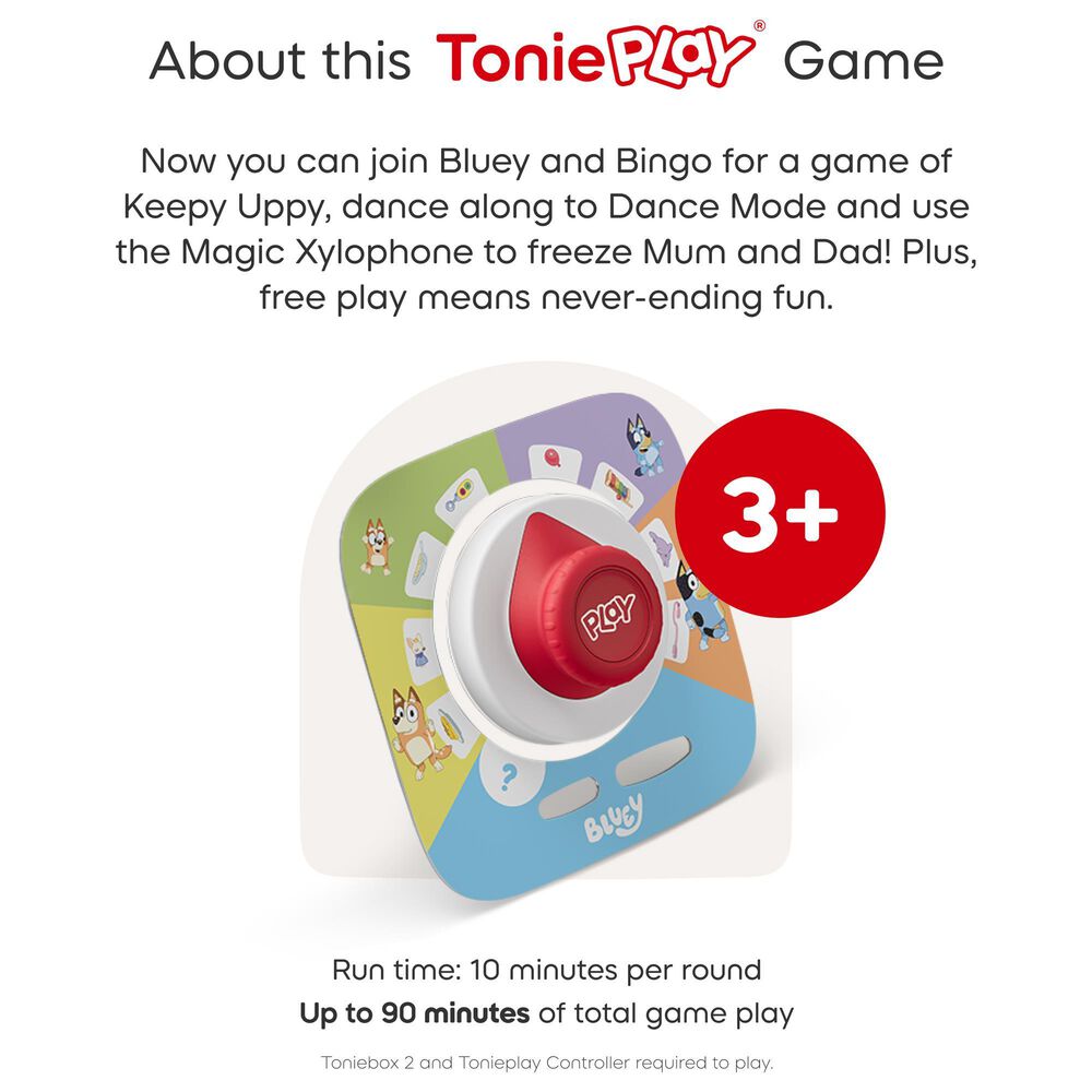 Tonies Bluey Toniebox 2 Audio Player Play Set in Sky Blue, , large