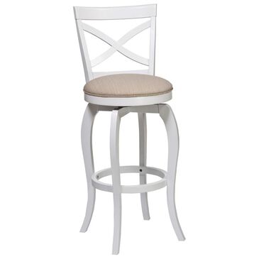 Richlands Furniture Ellendale Swivel Bar Stool in White, , large