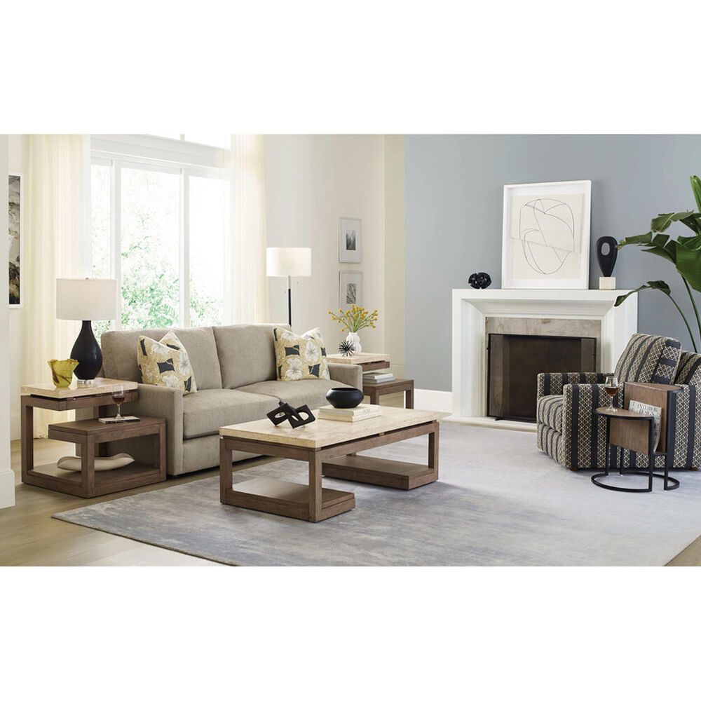 American Drew Nash Accent Magazine Table in Sandy Beige and Black, , large