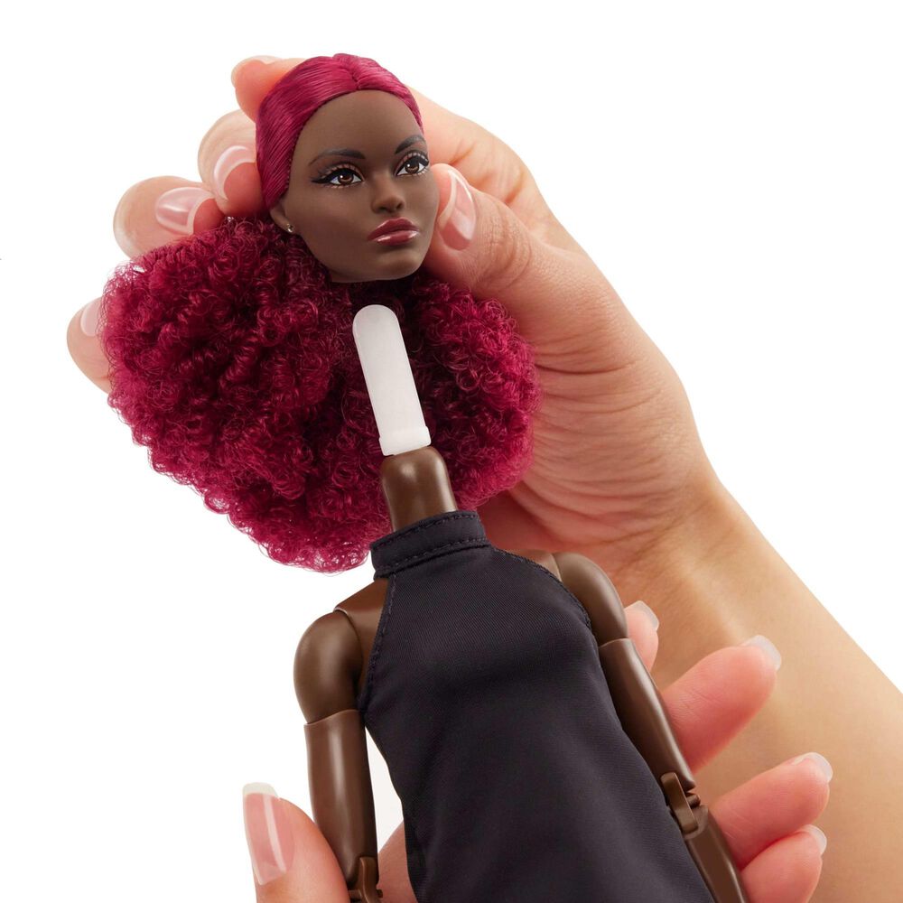 Barbie Basics 03 Doll with Red Curly Hair, Black Dress and Boots, , large