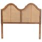 Baxton Studio Hazel Queen Arched Headboard in Ash Walnut, , large