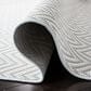 Safavieh Bermuda Chevron 9" x 12" Light Blue and Cream Indoor/Outdoor Area Performance Rug, , large