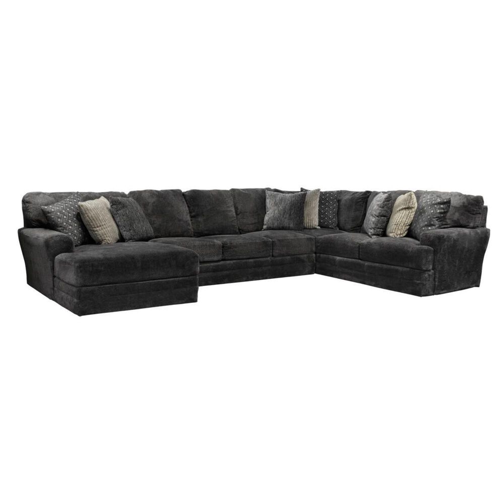 Catnapper Mammoth 3-Piece Left Facing U-Shaped Sectional in Gray, , large