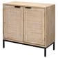 Splendor Living Milford 2-Door Accent Cabinet in Natural Wash and Black, , large