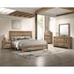 Crown Mark Elmer 2 Drawer Nightstand in Rustic Brown, , large
