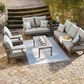 Signature Design by Ashley Visola Stationary Sofa with Cushion in Gray, , large