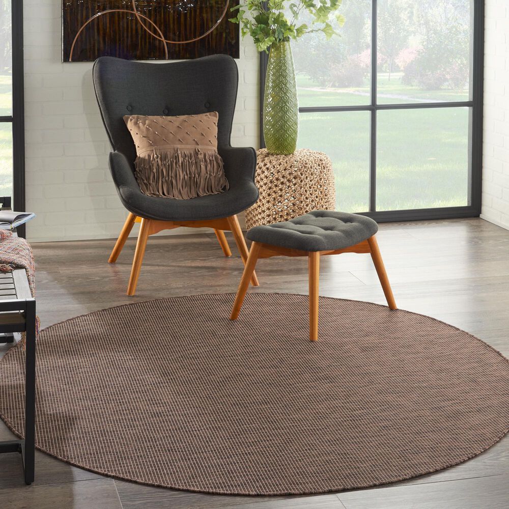 Nourison Positano 6&#39; Round Natural Indoor/Outdoor Area Rug, , large