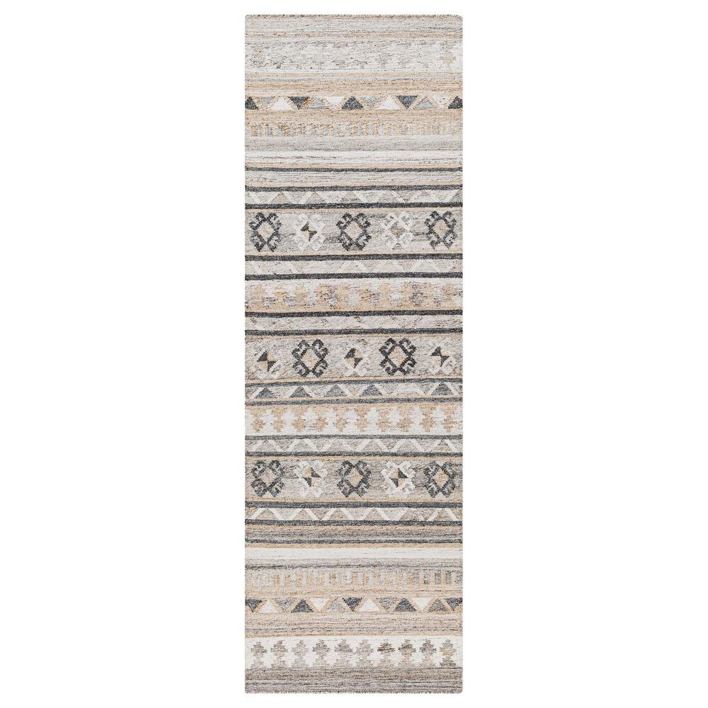 Surya Alyssa 2"6" x 8" White, Black, Brown and Blue Runner, , large
