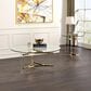 HOMLUX Sosi End Table in Clear and Gold, , large