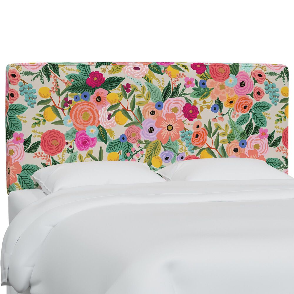 Rifle Paper Co Crafted by Cloth and Company Elly Twin Headboard in Garden Party, , large