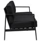 Linon Home Decor Holland Outdoor Sofa with Black Cushions in Black, , large