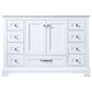 Lexora Home Dukes 48" Single Bathroom Vanity in White with 2 cm White Cultured Marble Top and Rectangular Sink, , large