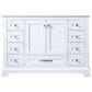 Lexora Home Dukes 48" Single Bathroom Vanity in White with 2 cm White Cultured Marble Top and Rectangular Sink, , large