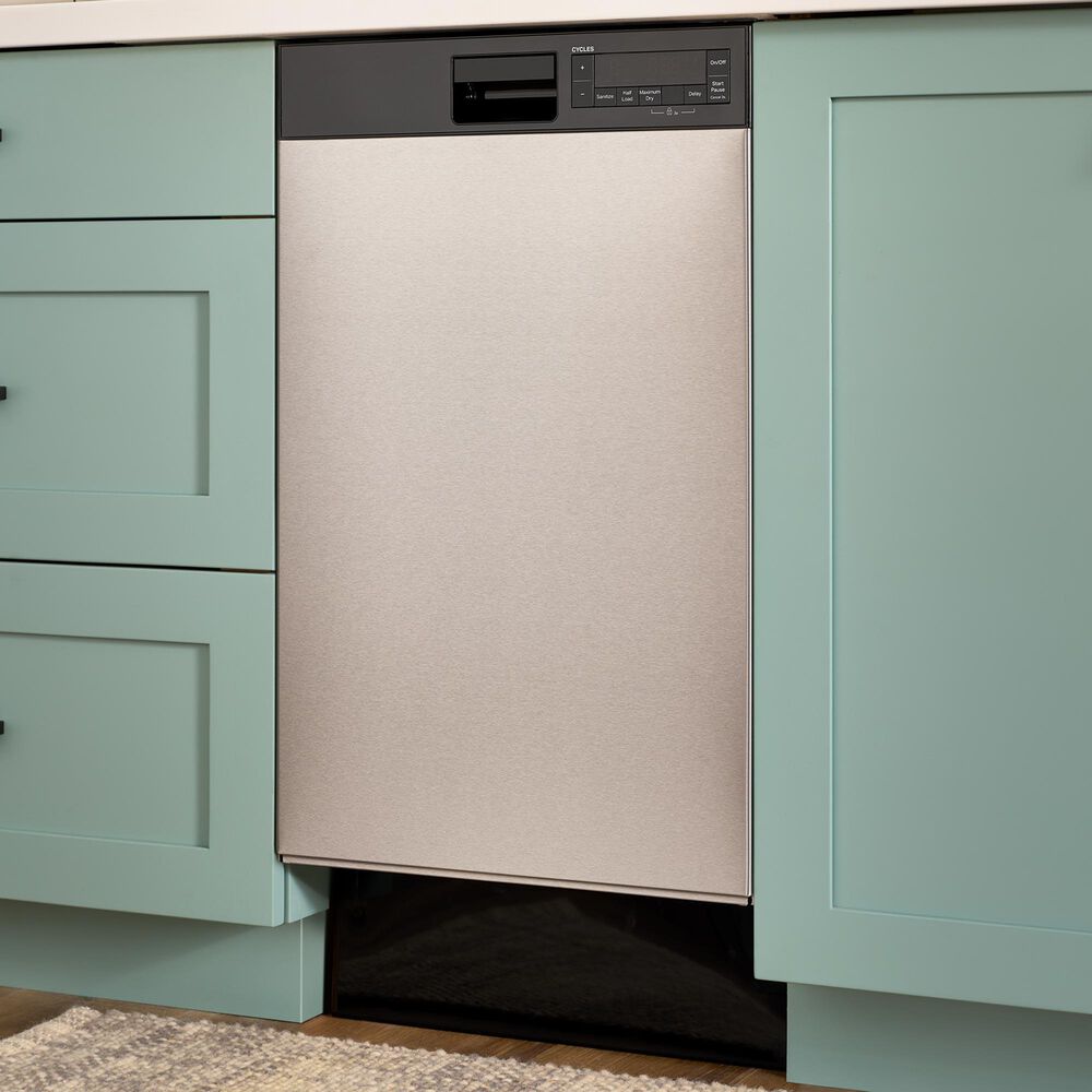 Whirlpool 18" Built-In Dishwasher with Half Load Cycle and Triple Spray Arms in Stainless Steel, , large