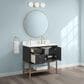 37B Isadore 36" Single Bathroom Vanity Cabinet in Tricorn Black and White Composite Stone Top and Backsplash, , large