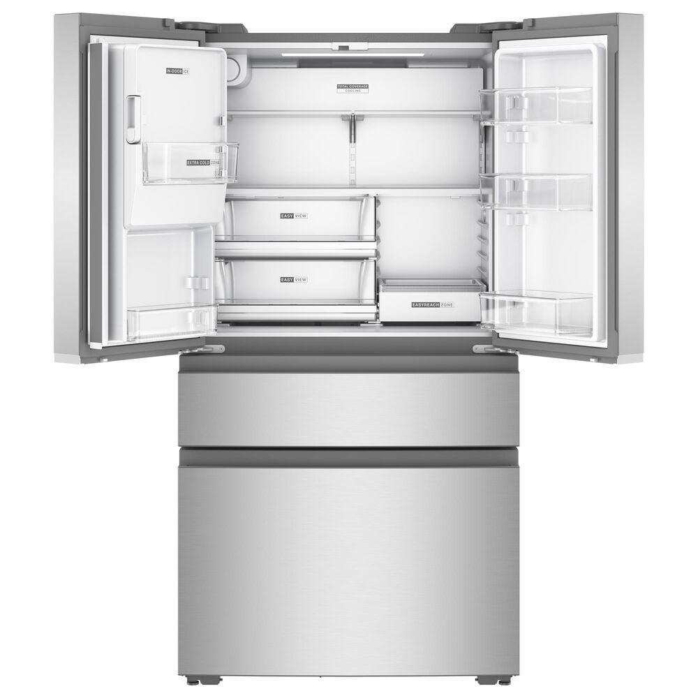 Whirlpool 22 Cu. Ft. 4-Door Depth French Door Refrigerator with EasyView Drawers in Fingerprint Resistant Stainless Steel, , large