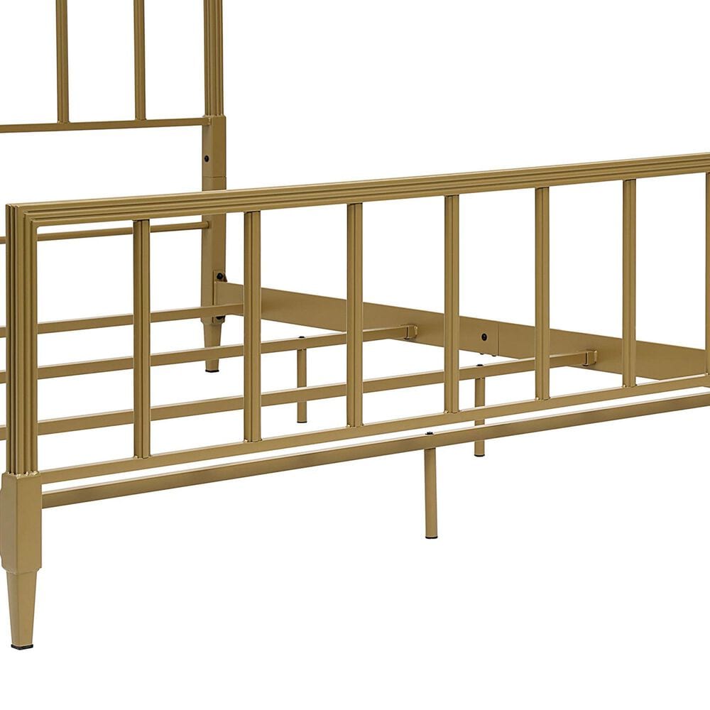 Furniture of America Blair King Slat Bed in Gold, , large