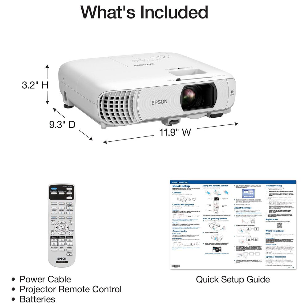 Epson Epson Home Cinema 980 3LCD 1080p Projector, , large